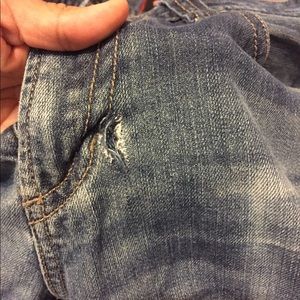 Blue wash loose men jeans